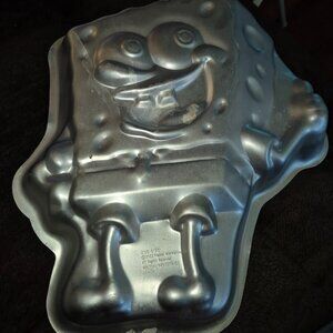 Vintage 2002 Wilton Spongebob Squarepants Aluminum Cake Pan #2105-5130 Fun GC